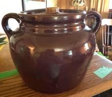 Made in USA Pottery Double Handled Bean Pot