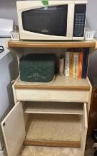 Microwave Stand and contents