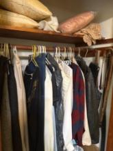 clothes size medium/small /shoes/blankets /dirt Devil contents of closet