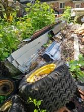 Assorted vinyl siding and miscellaneous roofing material