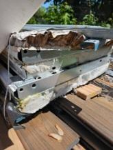 4 8 ft garage door panels with some hardware