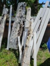 pvc assorted fencing posts and miscellaneous