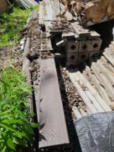 lot assorted composite decking and posts
