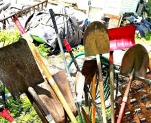 Yard tool lot - in shed