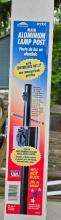 Black aluminum lamp post