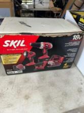 Skil 4- tool combo pack 18volt 1/2 on 2speed drill/driver, orbital jigsaw, multi finishing sander &