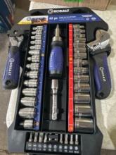 Kobalt 42 piece stubby tool set with shelf new