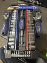 Kobalt 42 pc stubby tool set with shelf new