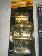 Stanley screen & storm door kit brass finish new