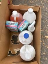 Box of Unused cleaning supplies