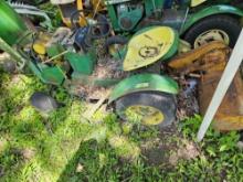John Deere 110 8hp riding lawn mower with rototiller