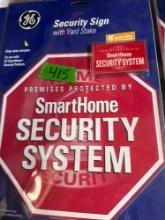 5-security signs with yard stick