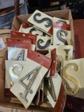 Assorted five inch house numbers
