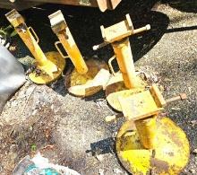 Four heavy duty jack stands
