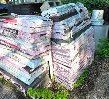 Large lot of roofing materials, assorted shingles,and more