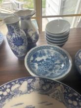 blue & white oriential dishes