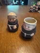 Hummel monk creamer/sugar bowl