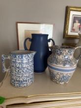 Water jugs and blue vase FR