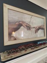 43x24 Framed Picture above fire place