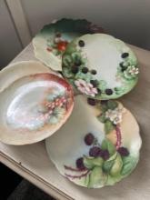 5- hand painted plates