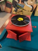 Vintage Victor Crank Record Player Basement