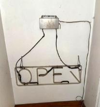 basement,large open sign not working
