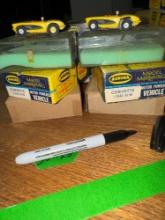 2-Aurora model motoring Corvette # 1543