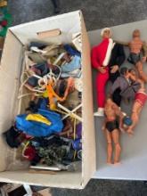 Vintage assorted action figures and accessories