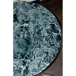 Marble and Chrome Base Dining Table