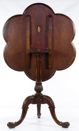 Mahogany Pie Crust Tilt-top Table