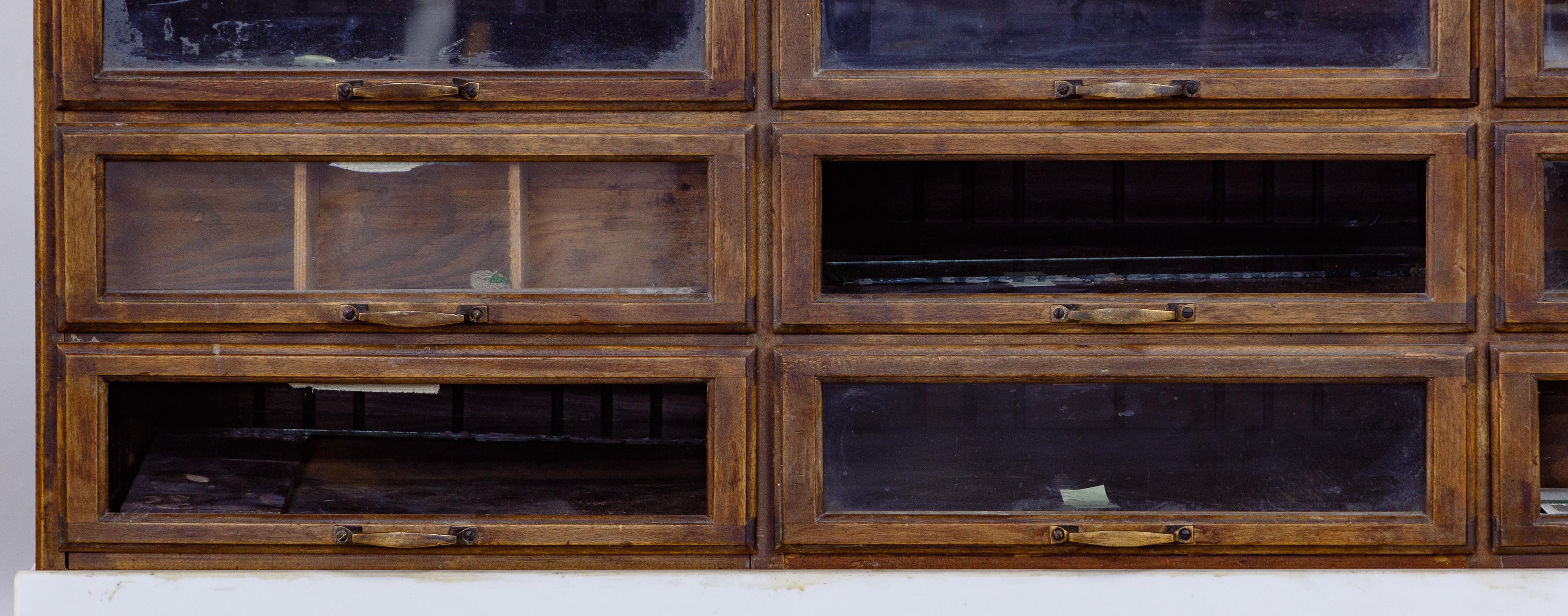 Glass Front Display Wood Cabinet
