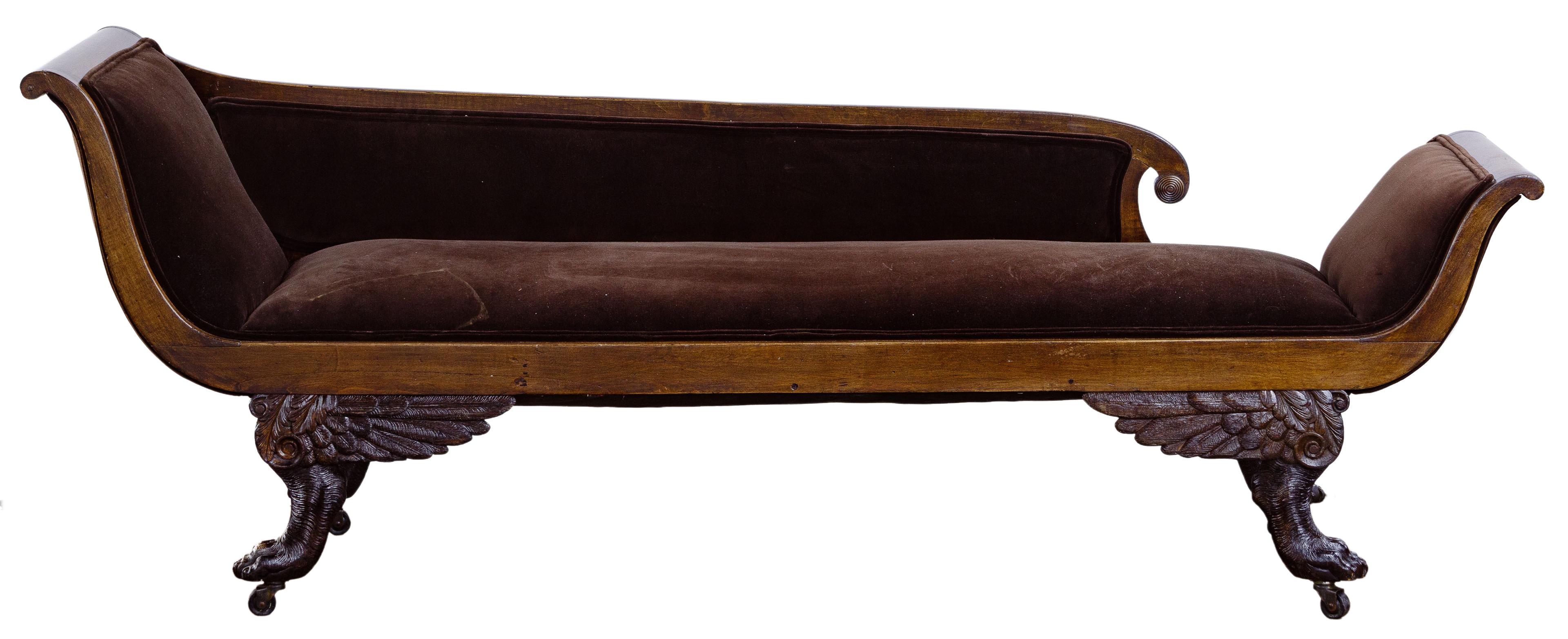 Empire Walnut Chaise