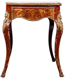 Boulle Style Marble Top Hall Table