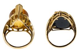 14k Yellow Gold and Gemstone Rings