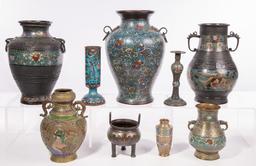 Asian Champleve Enameled Bronze Assortment