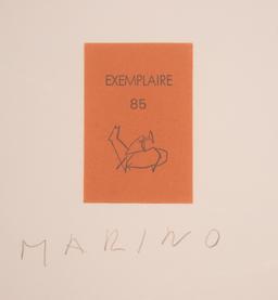Marino Marini (Italian, 1901-1980) 'Tout Pres de Marino, 1971' Suite of Etchings