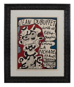 Jean Dubuffet (French, 1901-1985) 'Galerie La Pochade' Lithograph Exhibition Poster