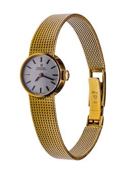 Omega 18k Yellow Gold Case and Band Wristwatch