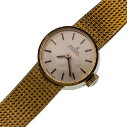 Omega 18k Yellow Gold Case and Band Wristwatch