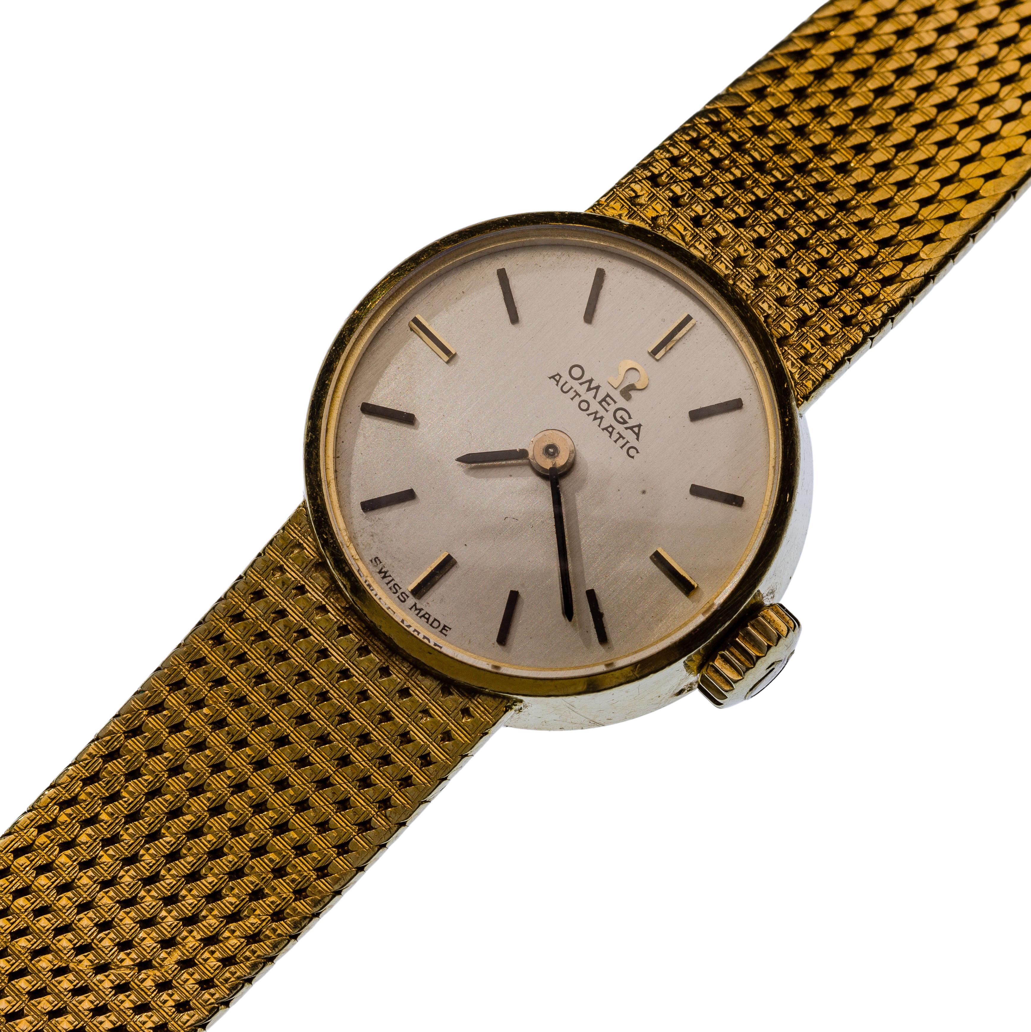 Omega 18k Yellow Gold Case and Band Wristwatch