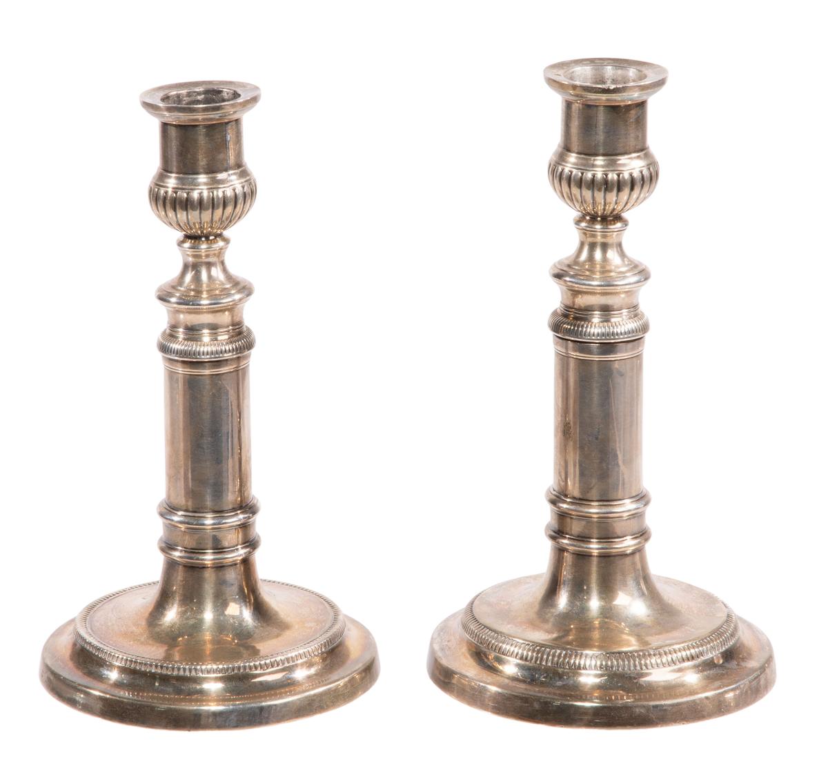 Matthew Boulton British Sterling Silver Telescopic Candlesticks