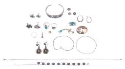 Gold, Sterling Silver, Rhinestone and Costume Jewelry Assortment