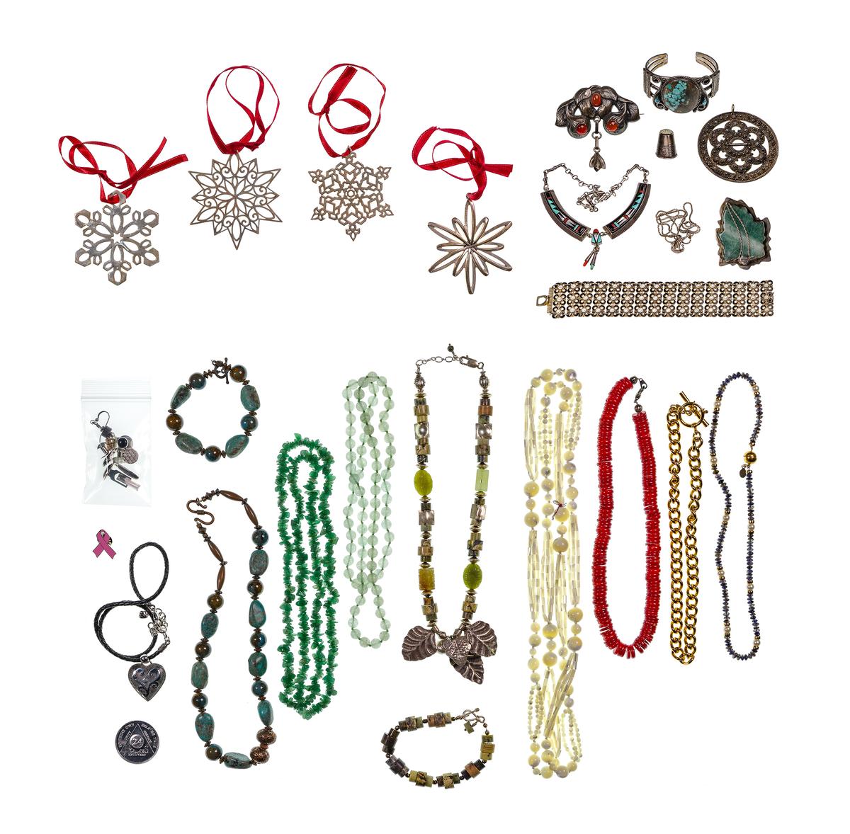 Sterling Silver, Silver and Costume Jewelry Assortment