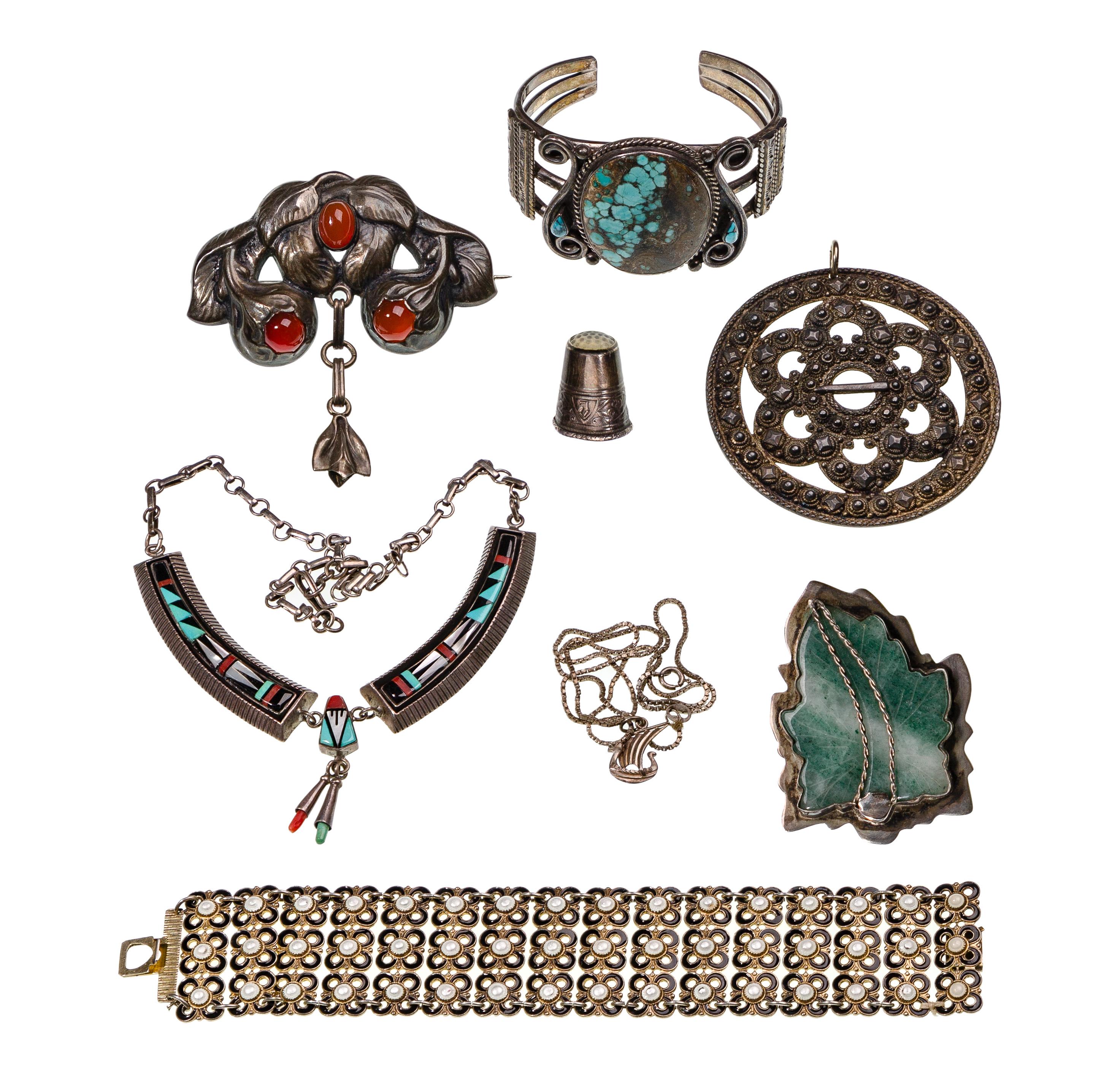 Sterling Silver, Silver and Costume Jewelry Assortment