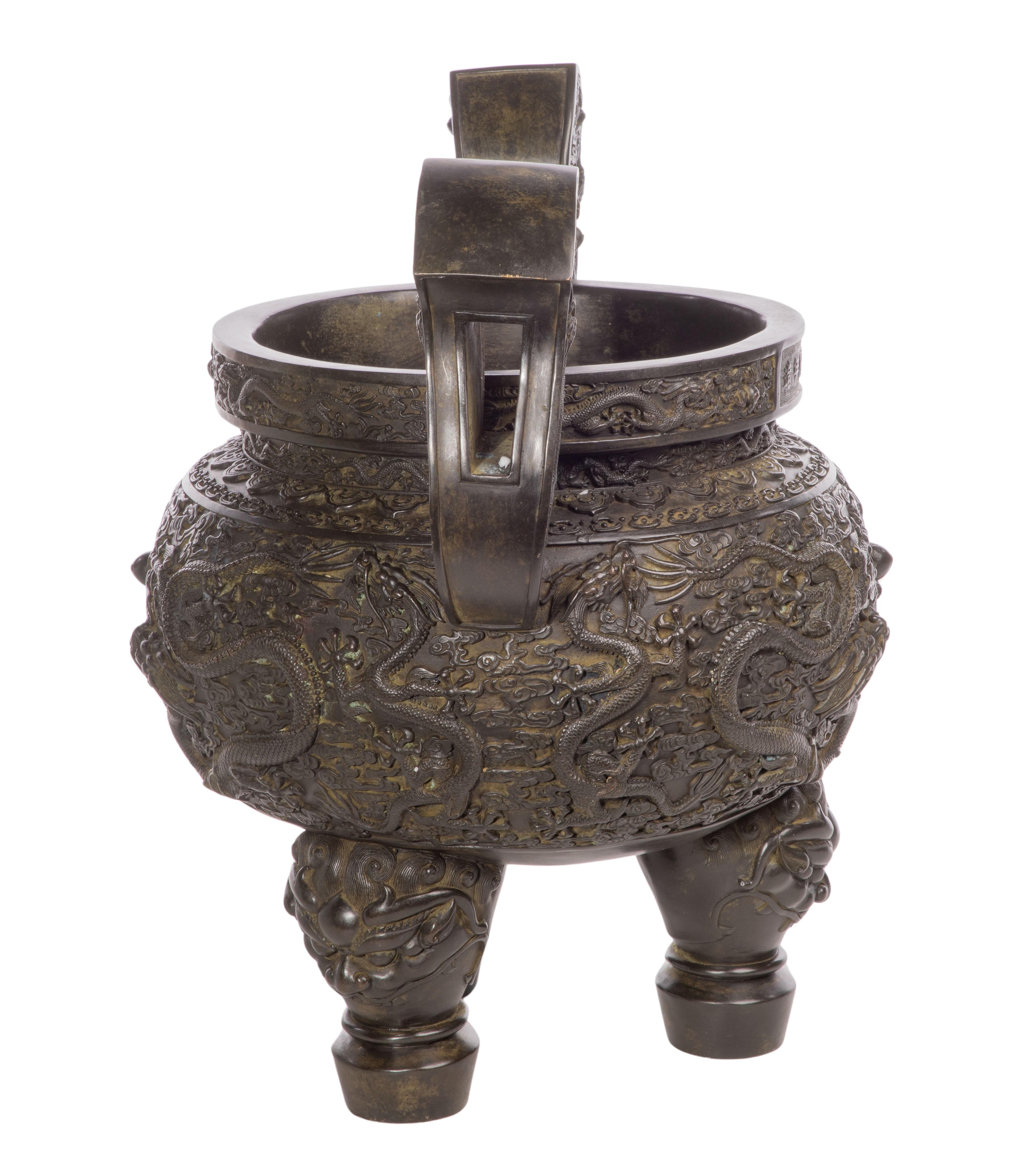 Chinese Ding Style Bronze Censer