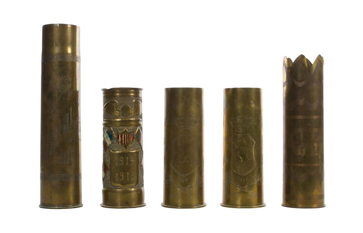 World War I Shell Casing Trench Art Assortment