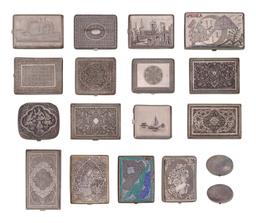 European Silver Cigarette Case Assortment