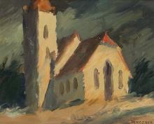 Paul Penczner (Hungarian / American, 1916-2010) Oil on Board