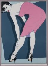 Patrick Nagel (American, 1945-1984) 'Shannon' Serigraph