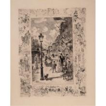 Felix Buhot (French, 1847-1898) 'Fete Nationale' Etching